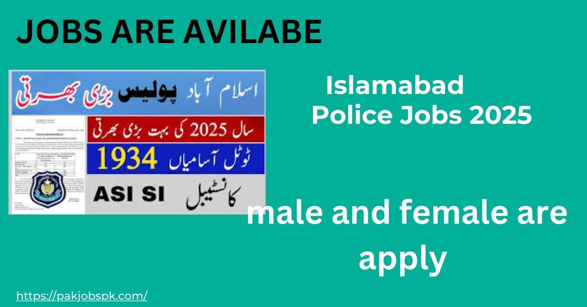 Islamabad Police Jobs 2025