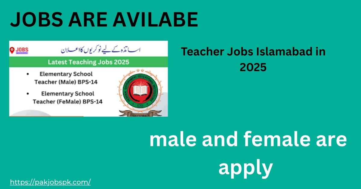 Teacher Jobs Islamabad in 2025